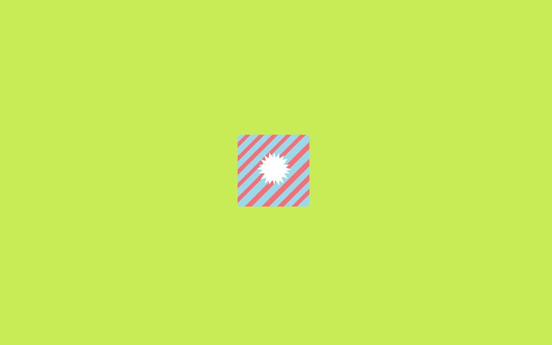 striped square with starburst