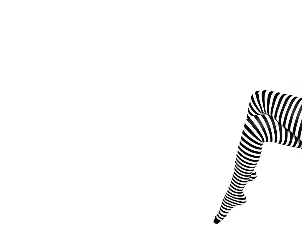 striped tights on legs