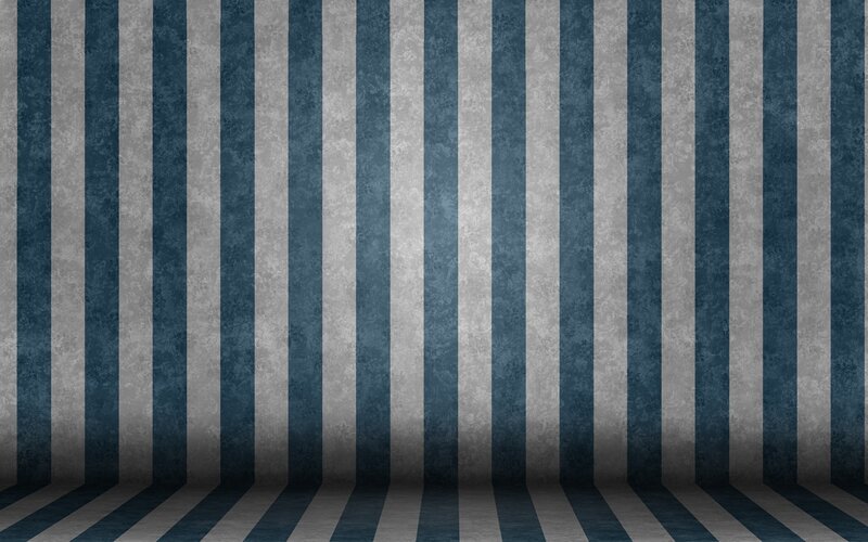 Striped Wall and Floor — Blue