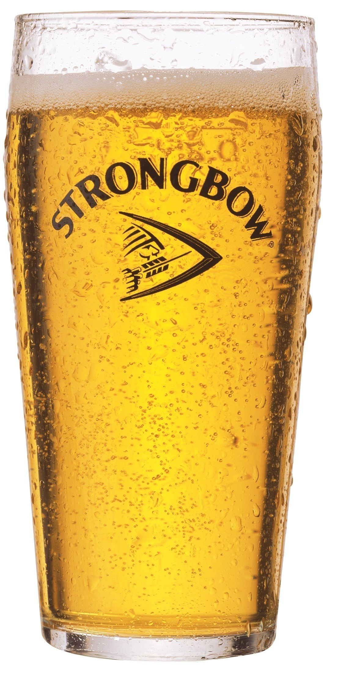 Strongbow cider in a pint glass