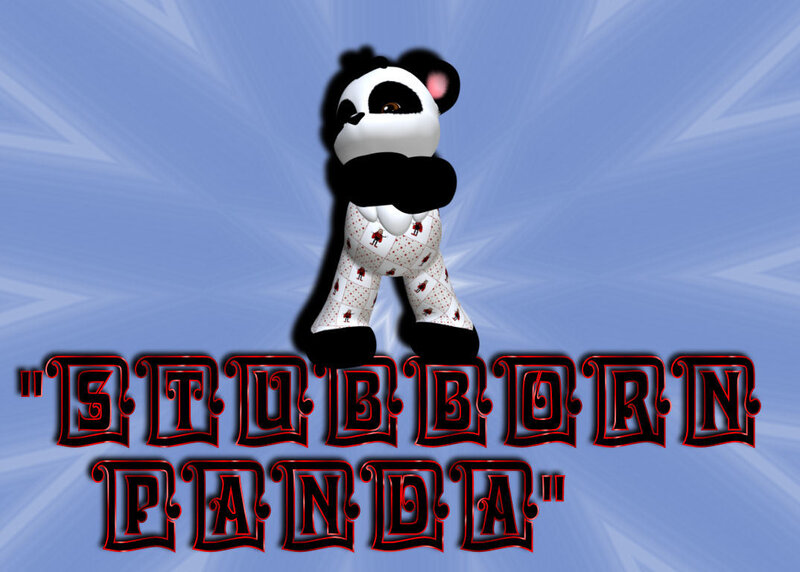 Stubborn Panda character