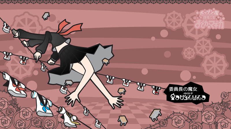 Student character on clothesline