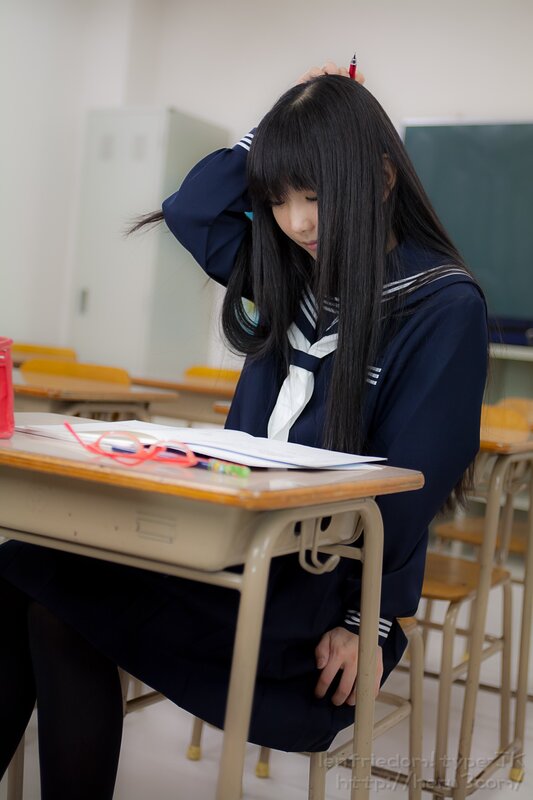 student in classroom