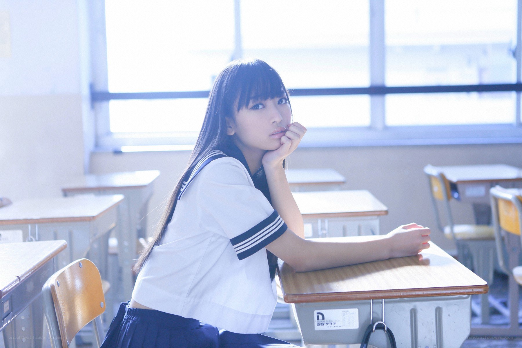 student in classroom