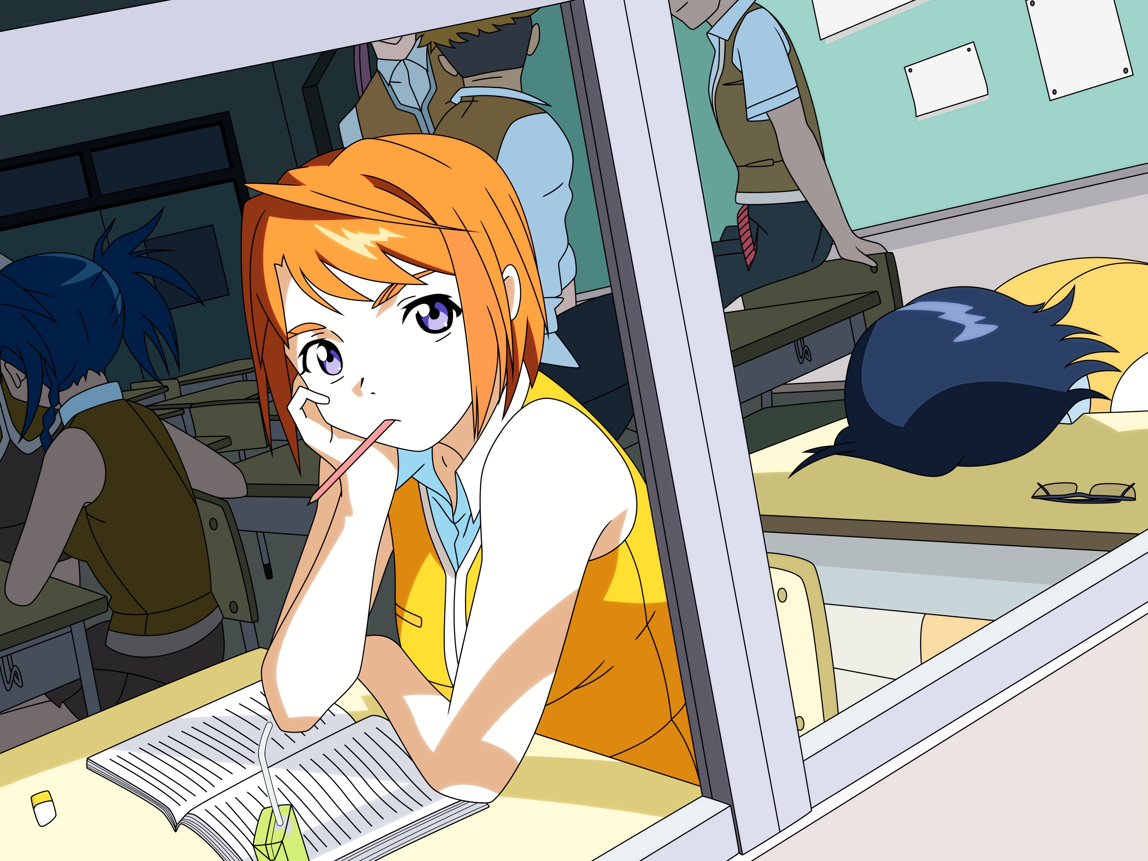 student in classroom