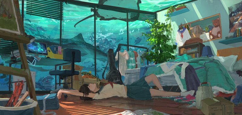 Student in Room
