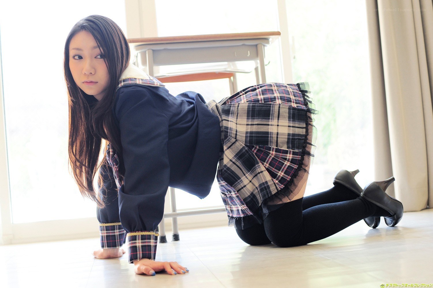 student in school uniform