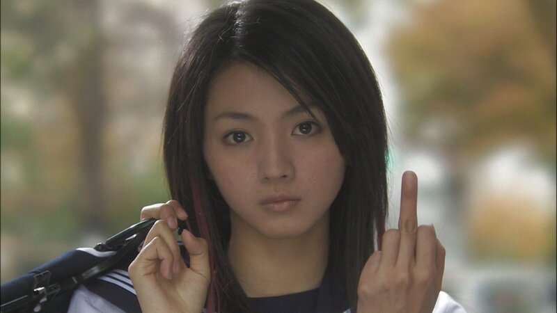 student making a gesture