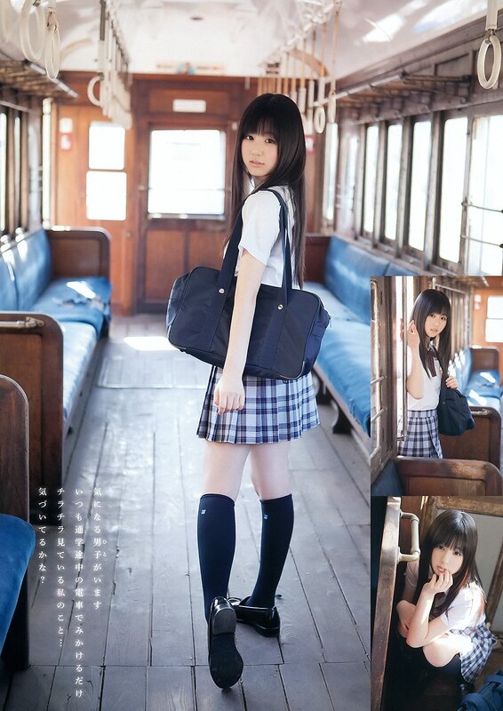 Student on a train