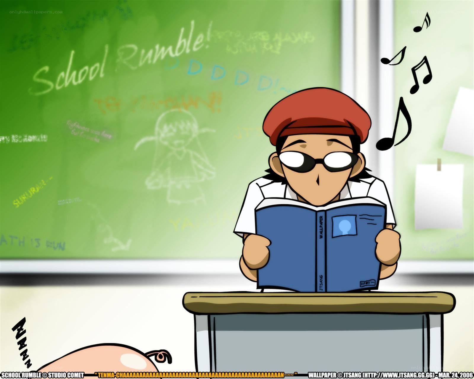 Student reading in classroom