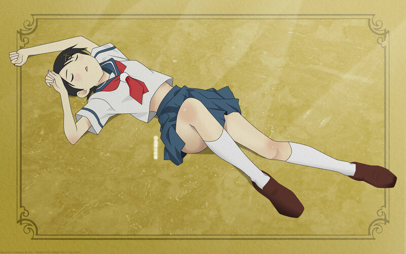 student sleeping on floor