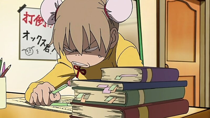 Student studying at desk