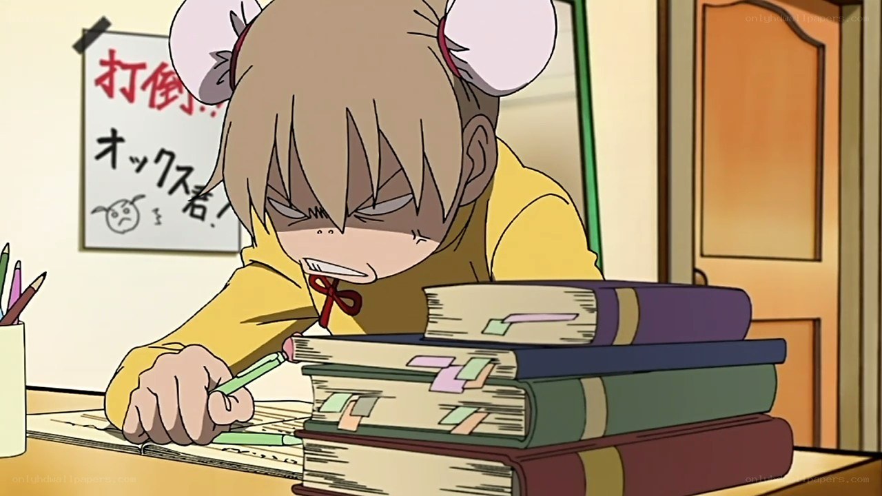 Student studying at desk