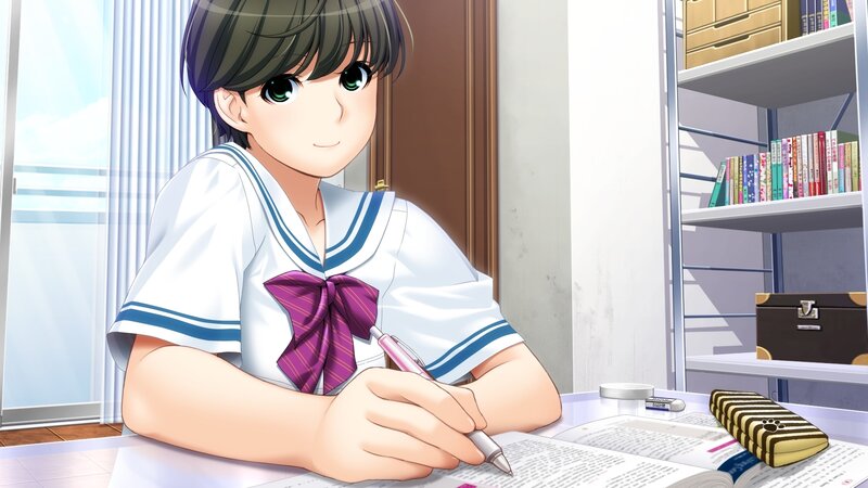 student studying at desk