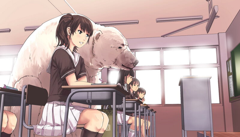 Student with Polar Bear