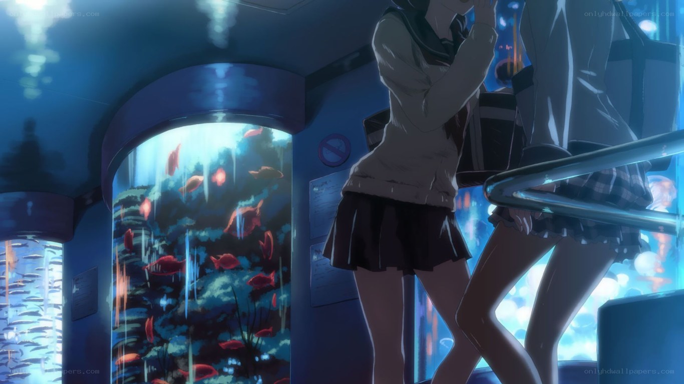 students at aquarium tunnel