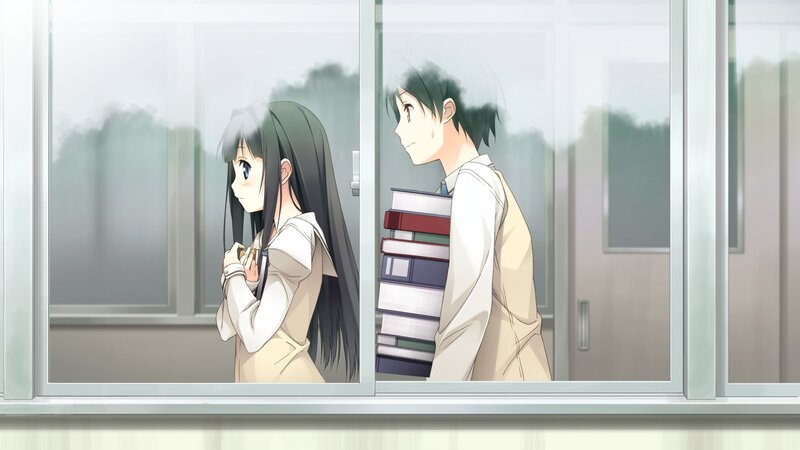 students by the window