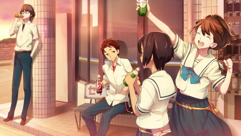 Students celebrating with drinks