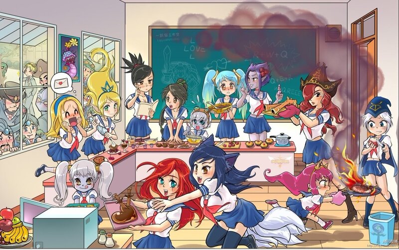 Students cooking in chaos