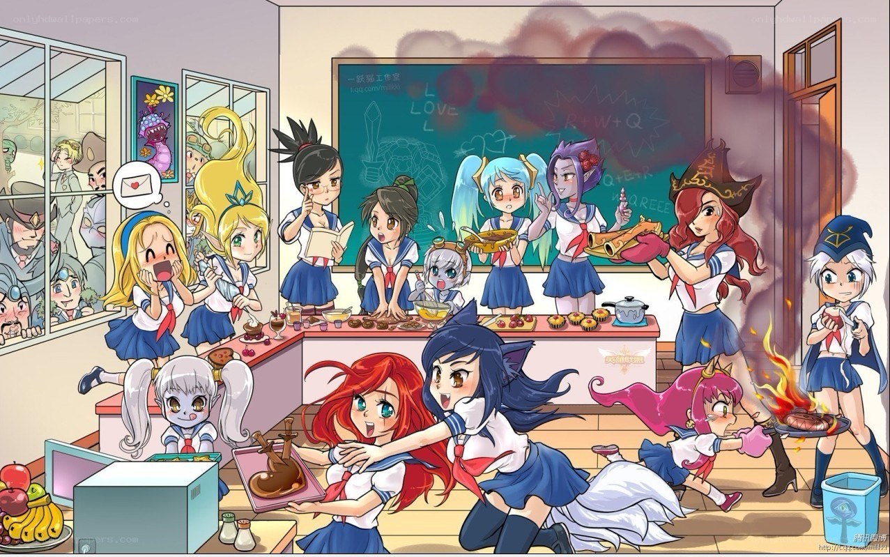Students cooking in chaos