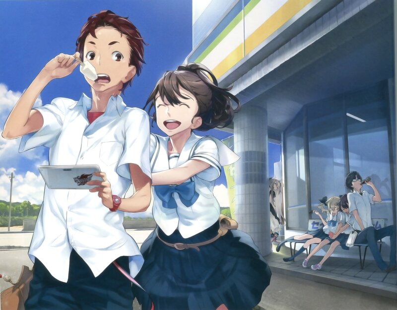 Students eating ice cream