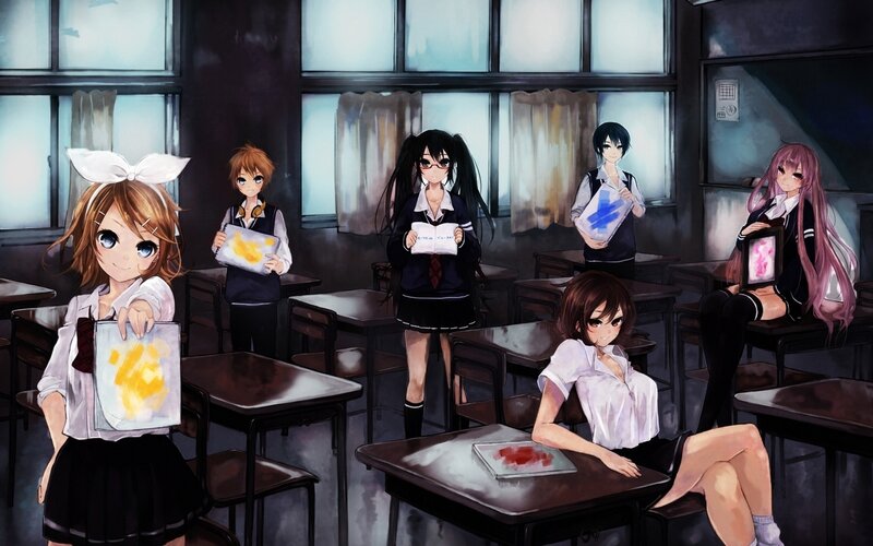 Students in a classroom