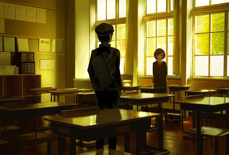 Students in a classroom