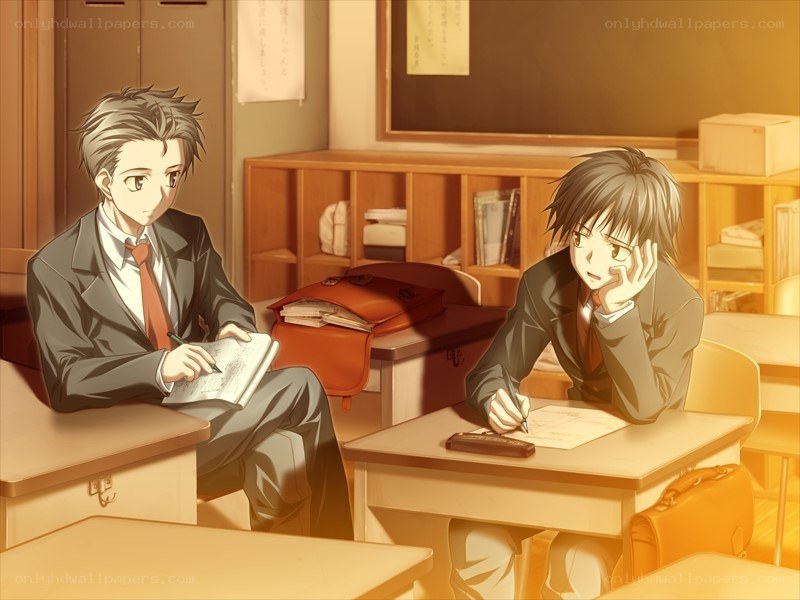 Students in a classroom