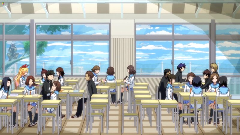 Students in a Classroom — Blue, Calm