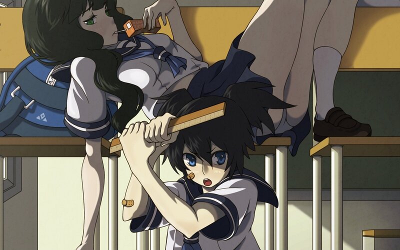 Students in a classroom scene