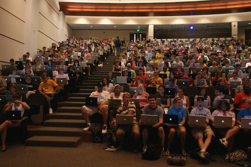 Students in a lecture hall