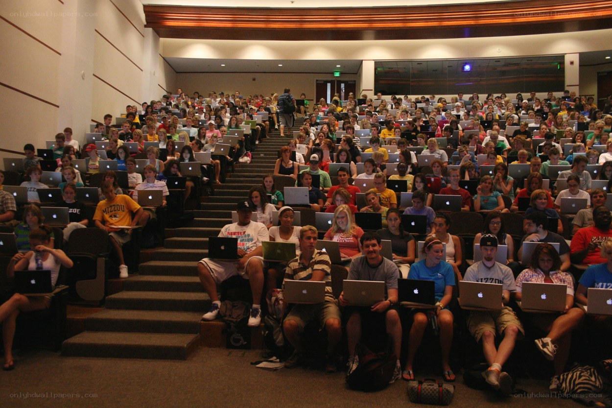 Students in a lecture hall