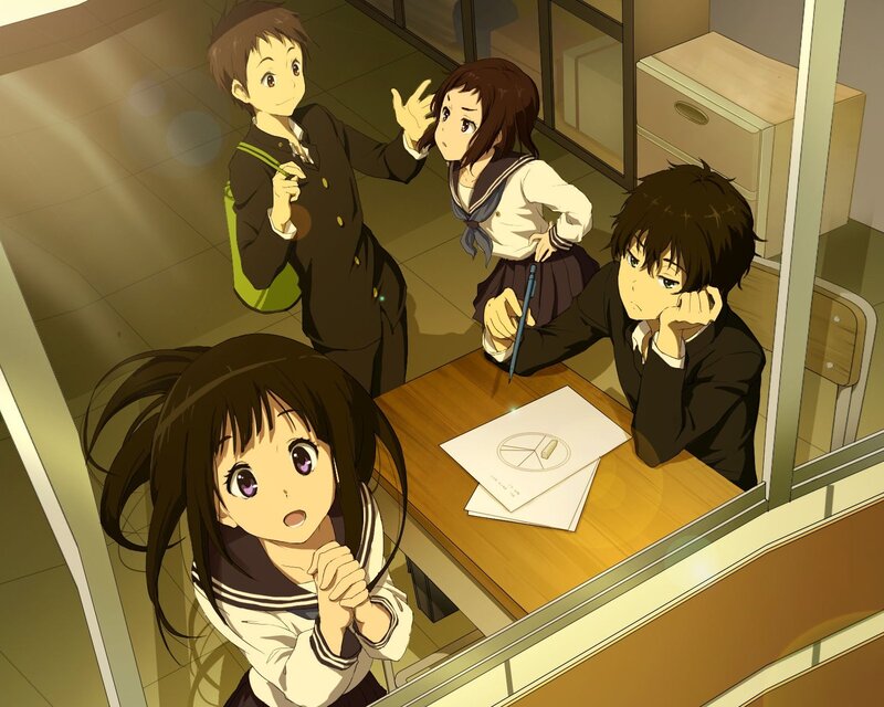 Students in Classroom — Brown, Dramatic