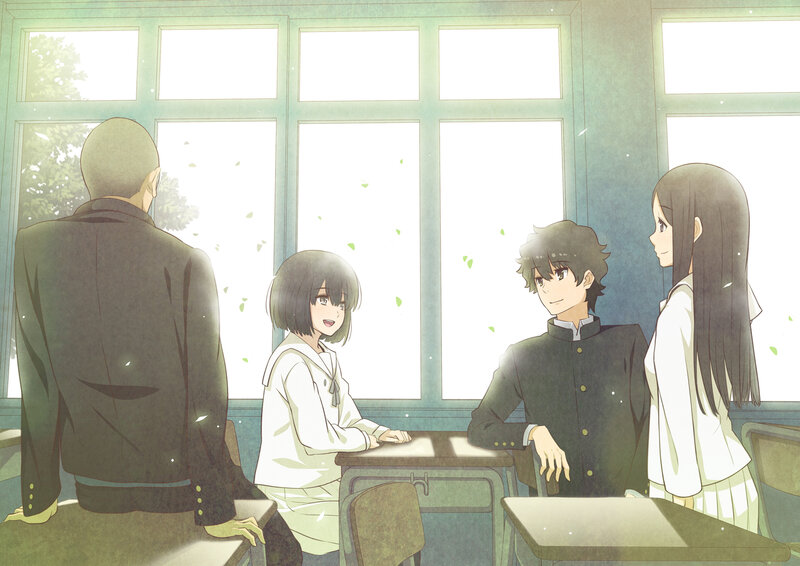 Students in Classroom — Green, Calm