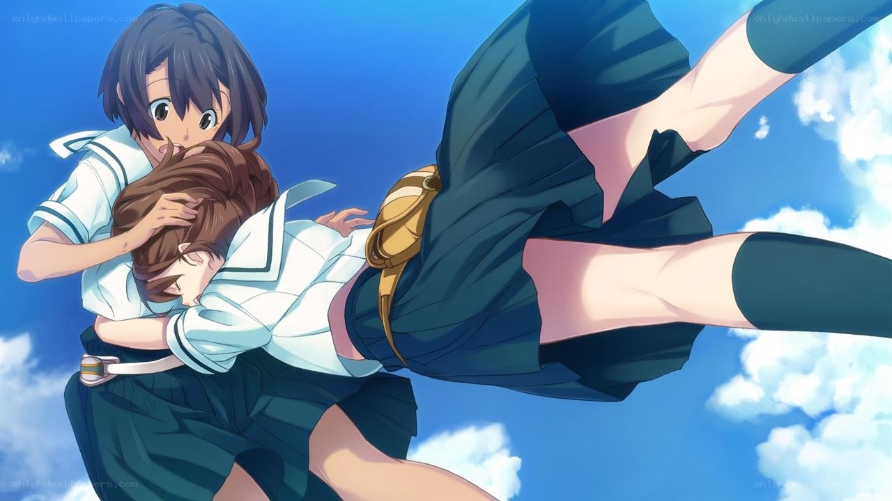 Students in mid-air action