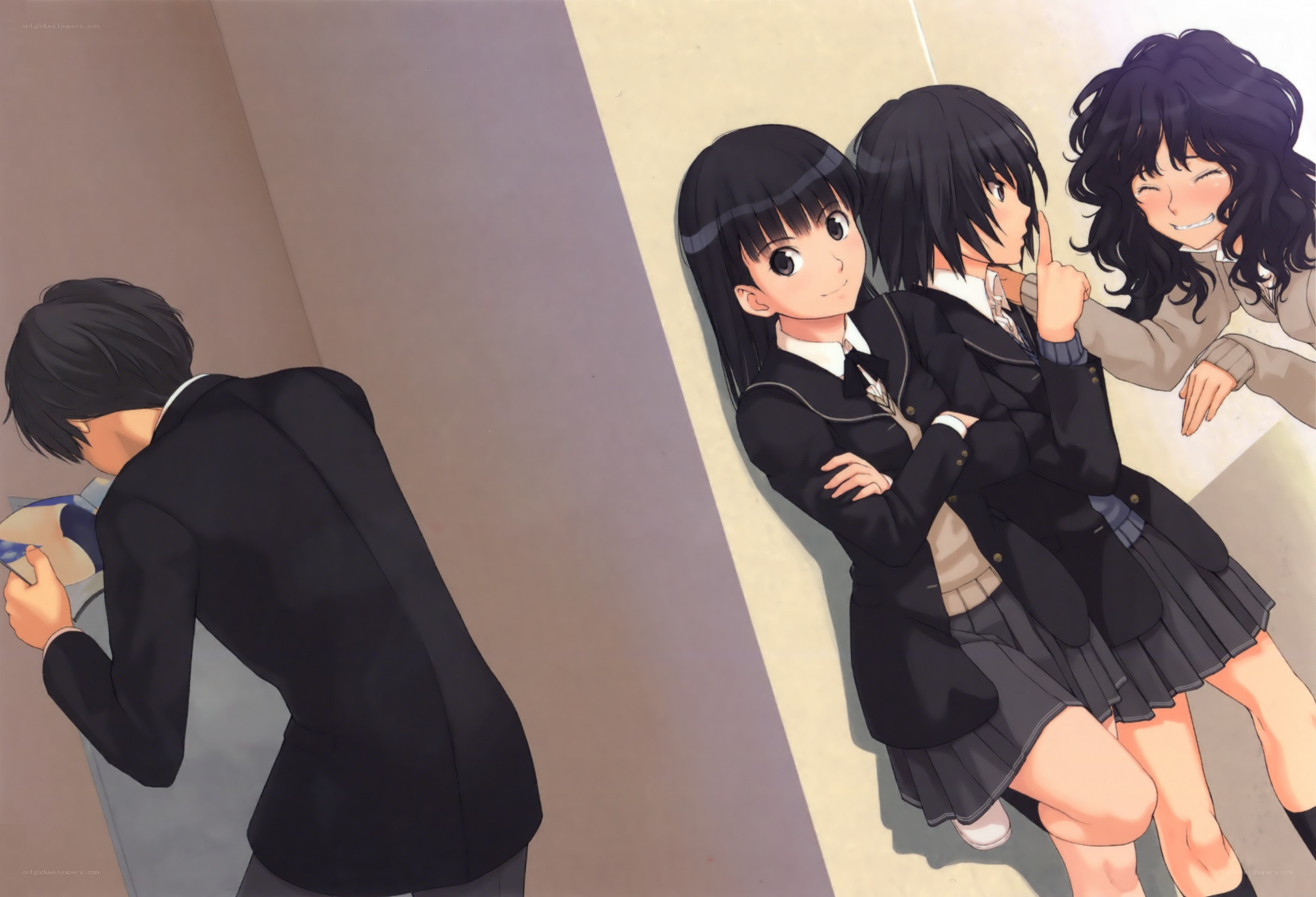 Students in school hallway