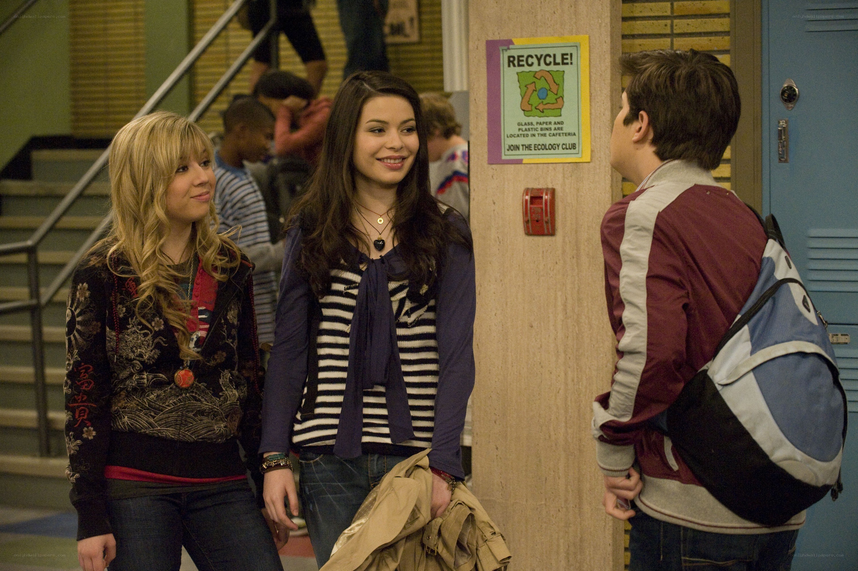Students in school hallway