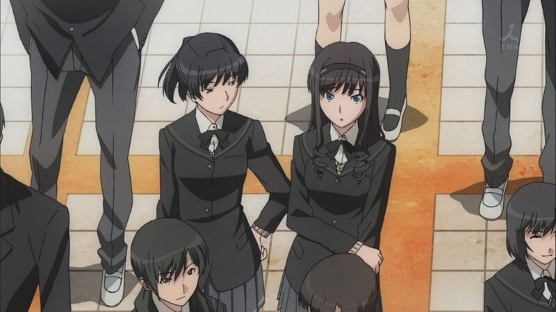 students in school uniforms