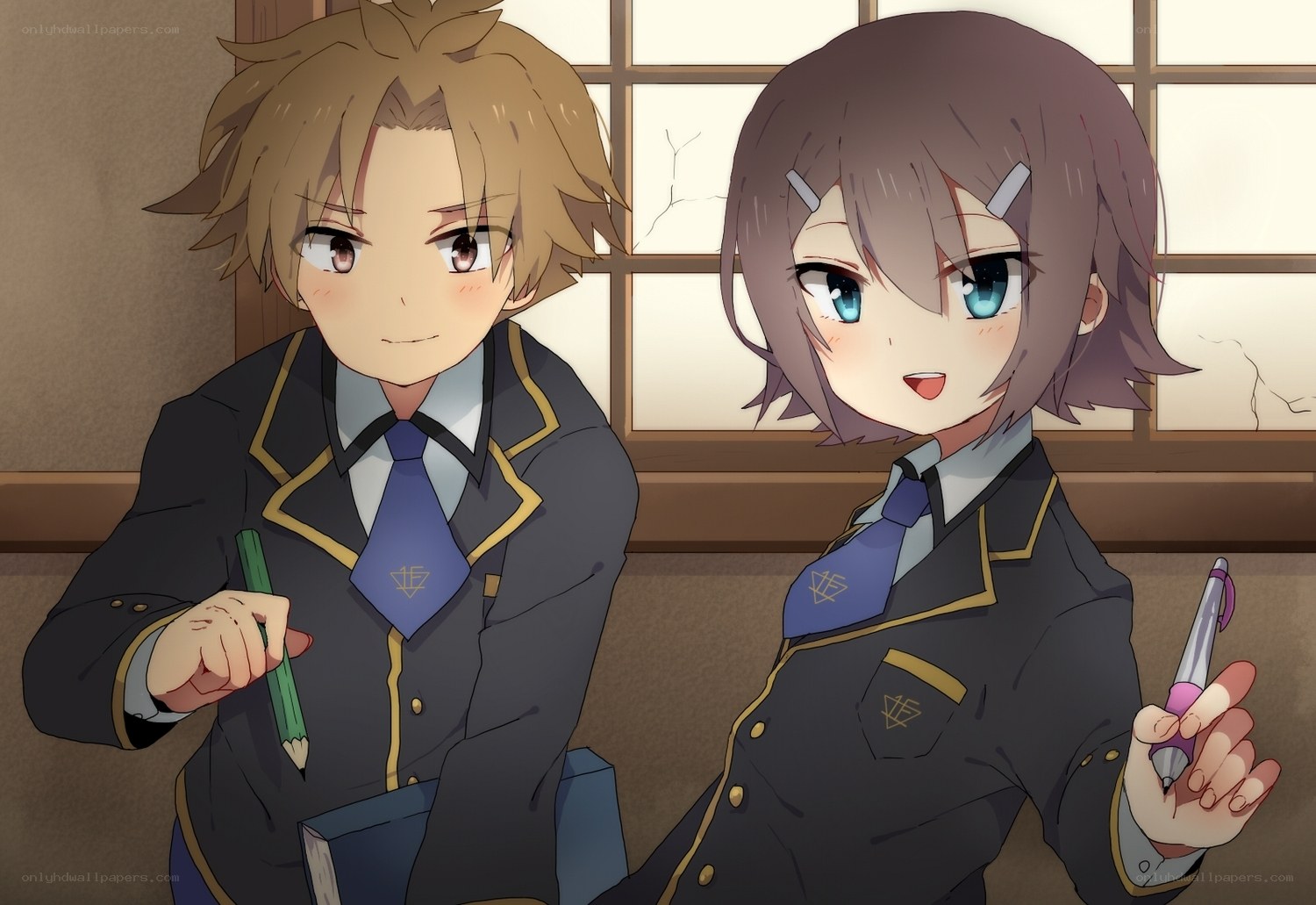 students in school uniforms