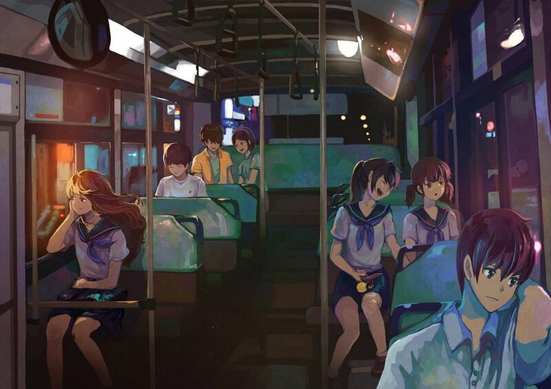 Students on a Bus