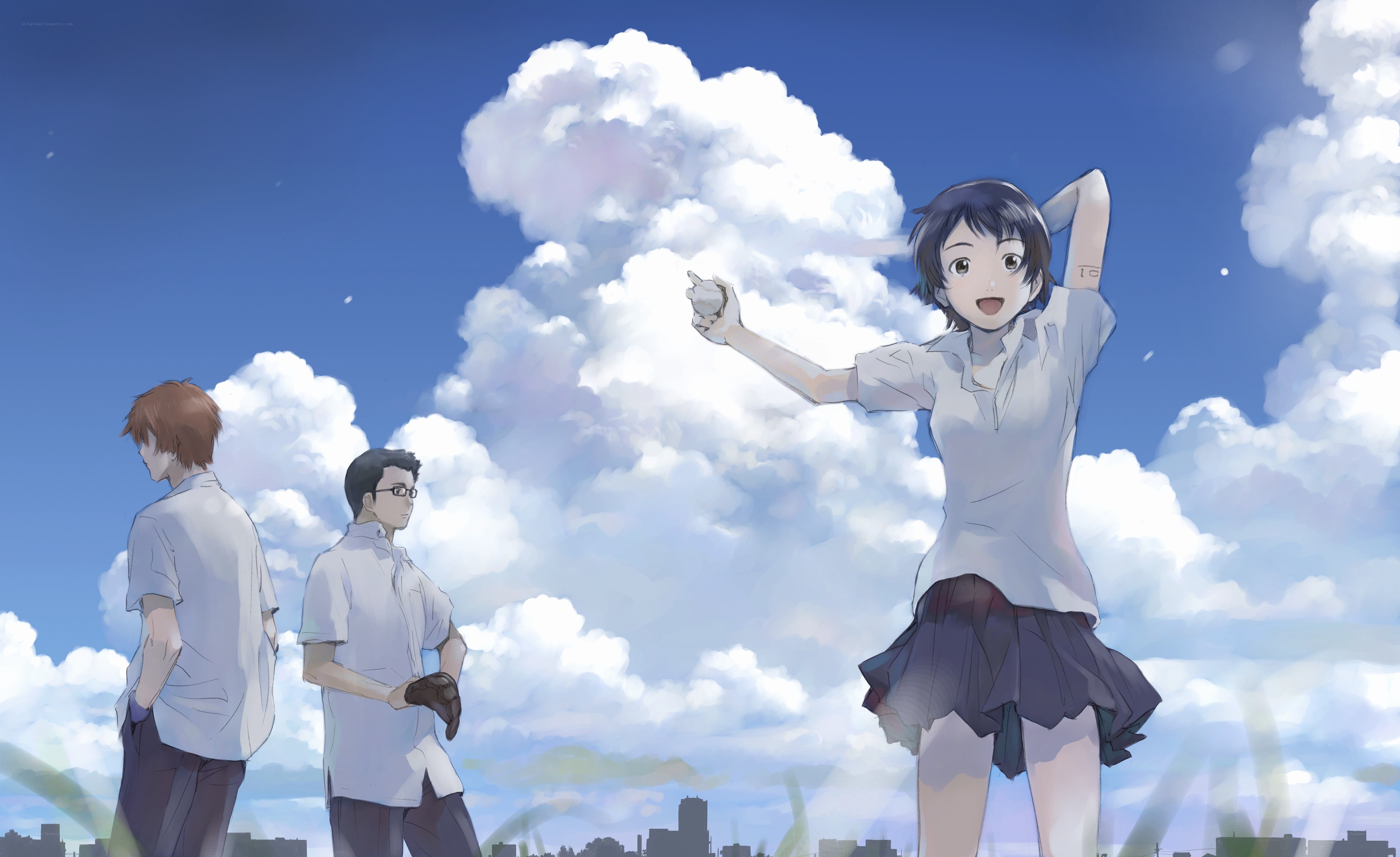 Students on a sunny day