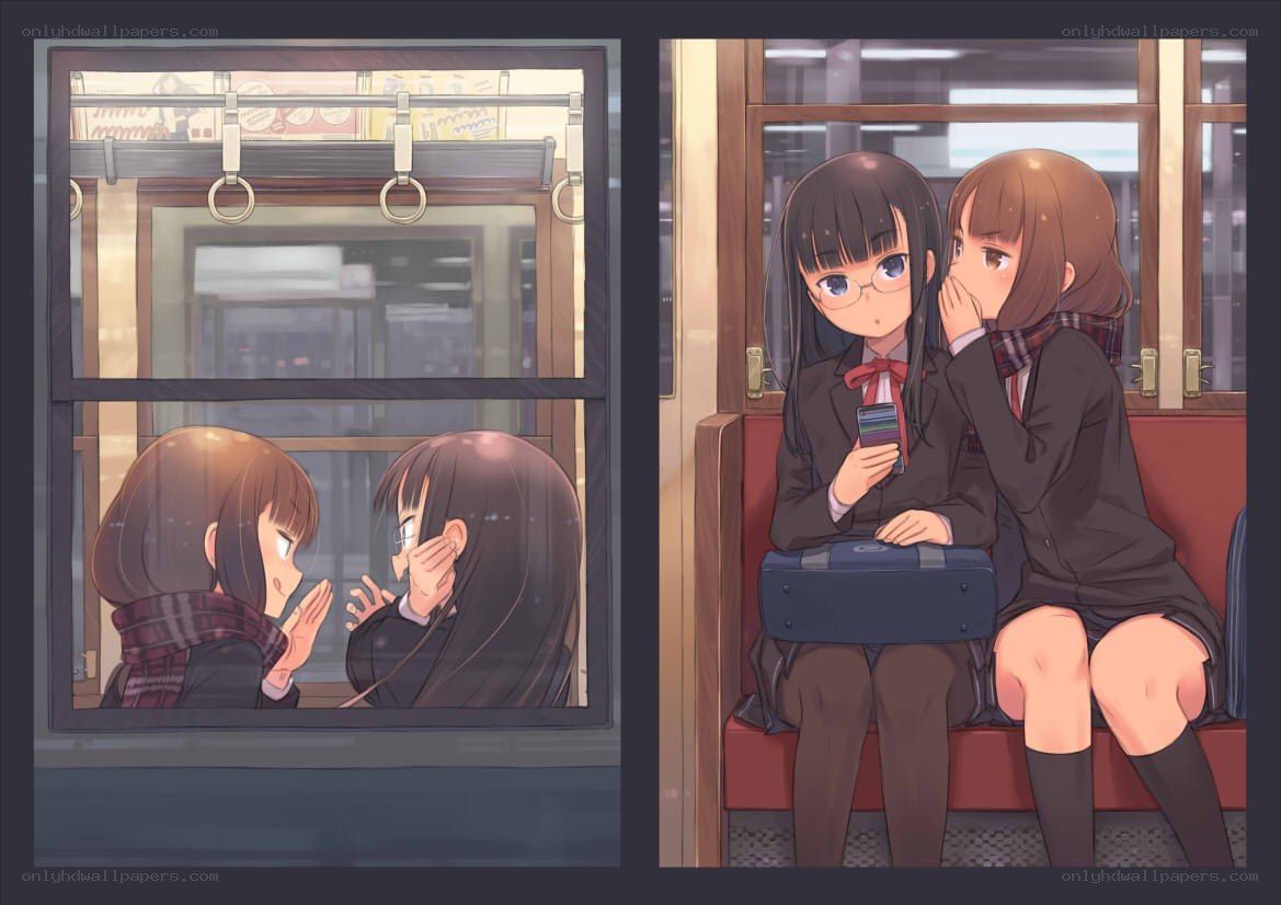 Students on a train