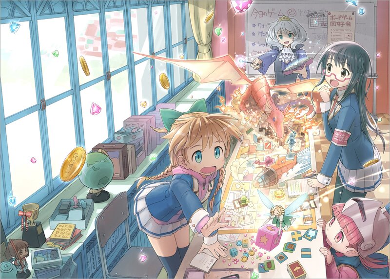 Students playing a game in classroom
