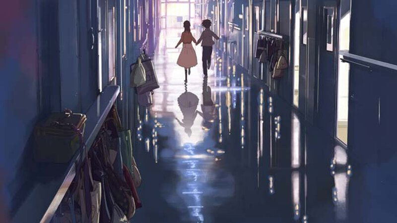 students running in hallway