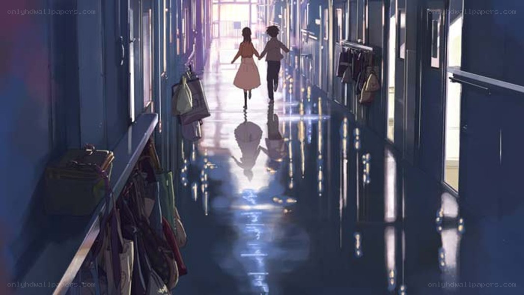 students running in hallway