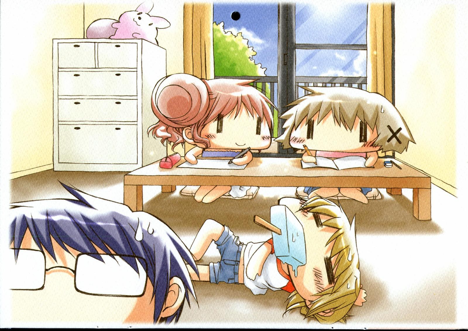 Students studying in a room