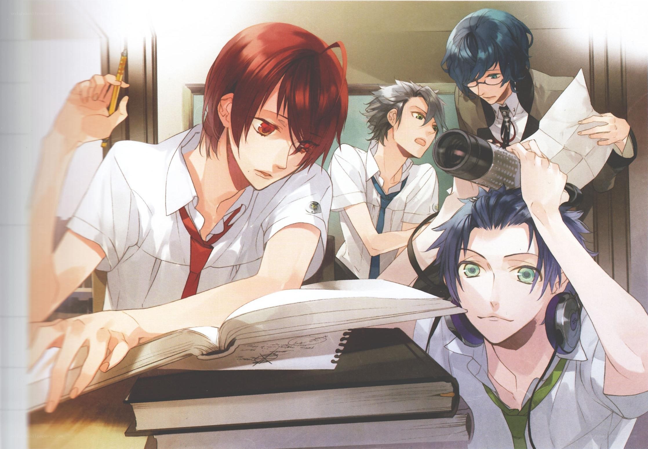 Students studying together