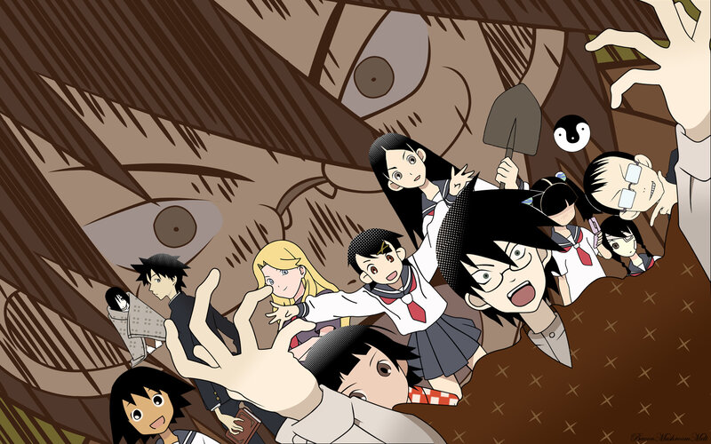 Students trapped in a giant's mouth