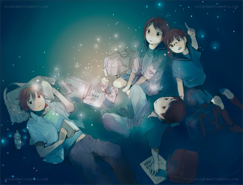 Students under the stars