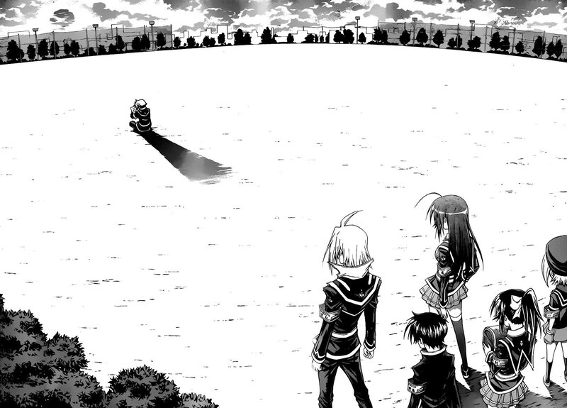 Students watching a classmate